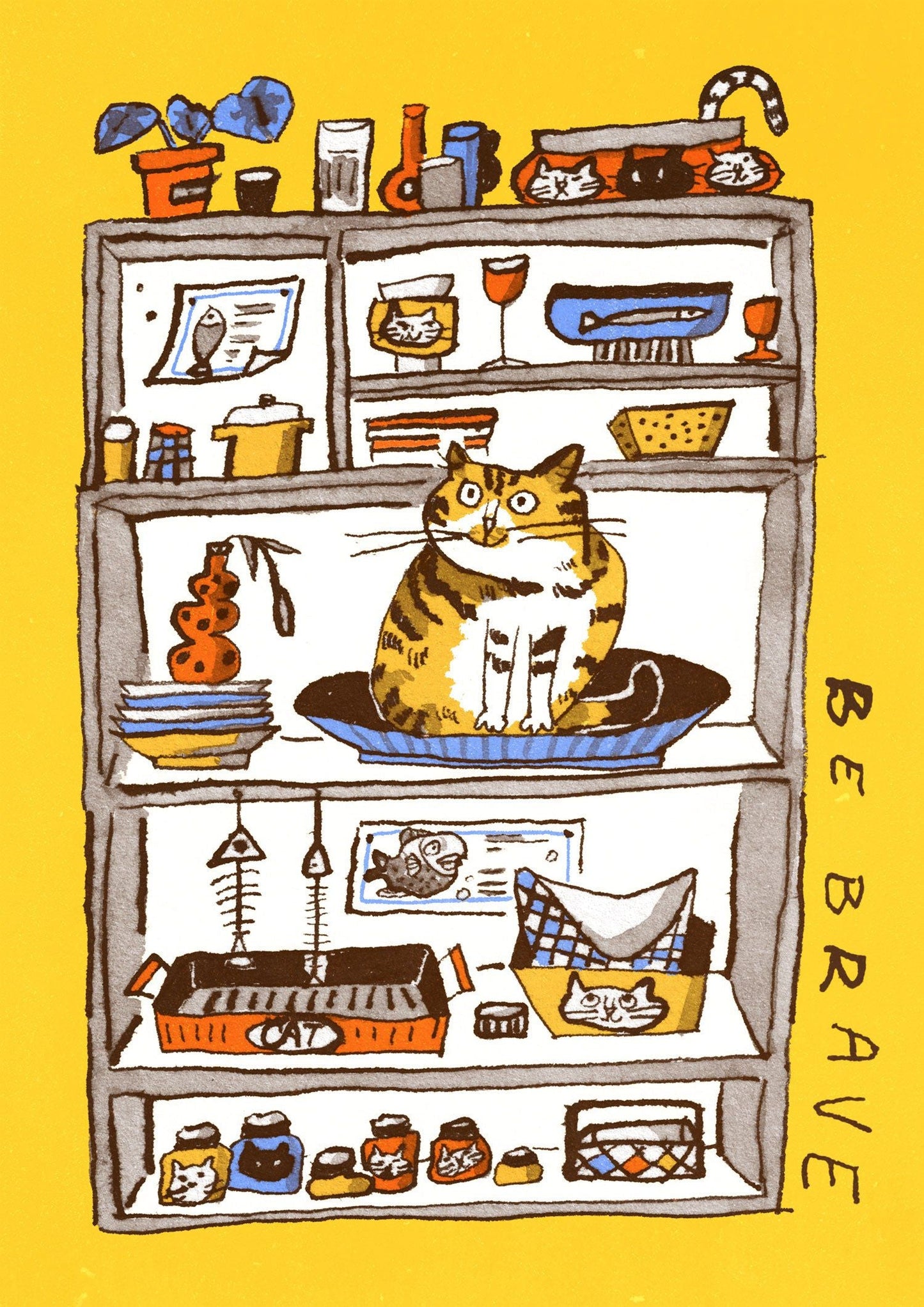 Cat's Cozy Kitchen Cabinet