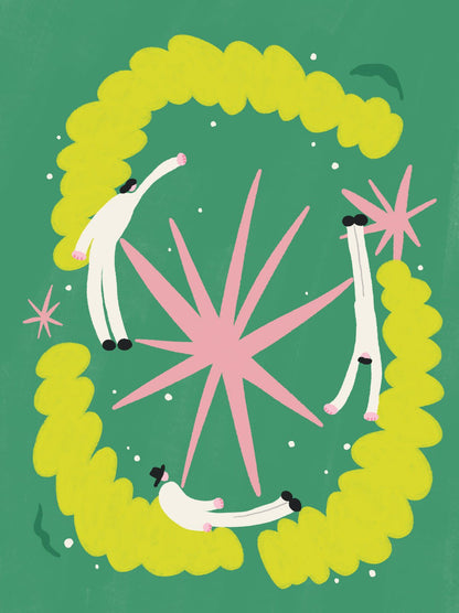 Celestial Dance in Green