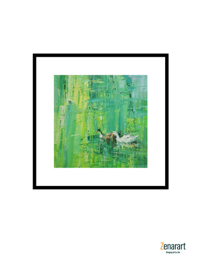 Ducks in Emerald Waters