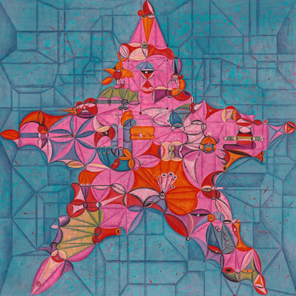 Firelit Fantasia in Teal
