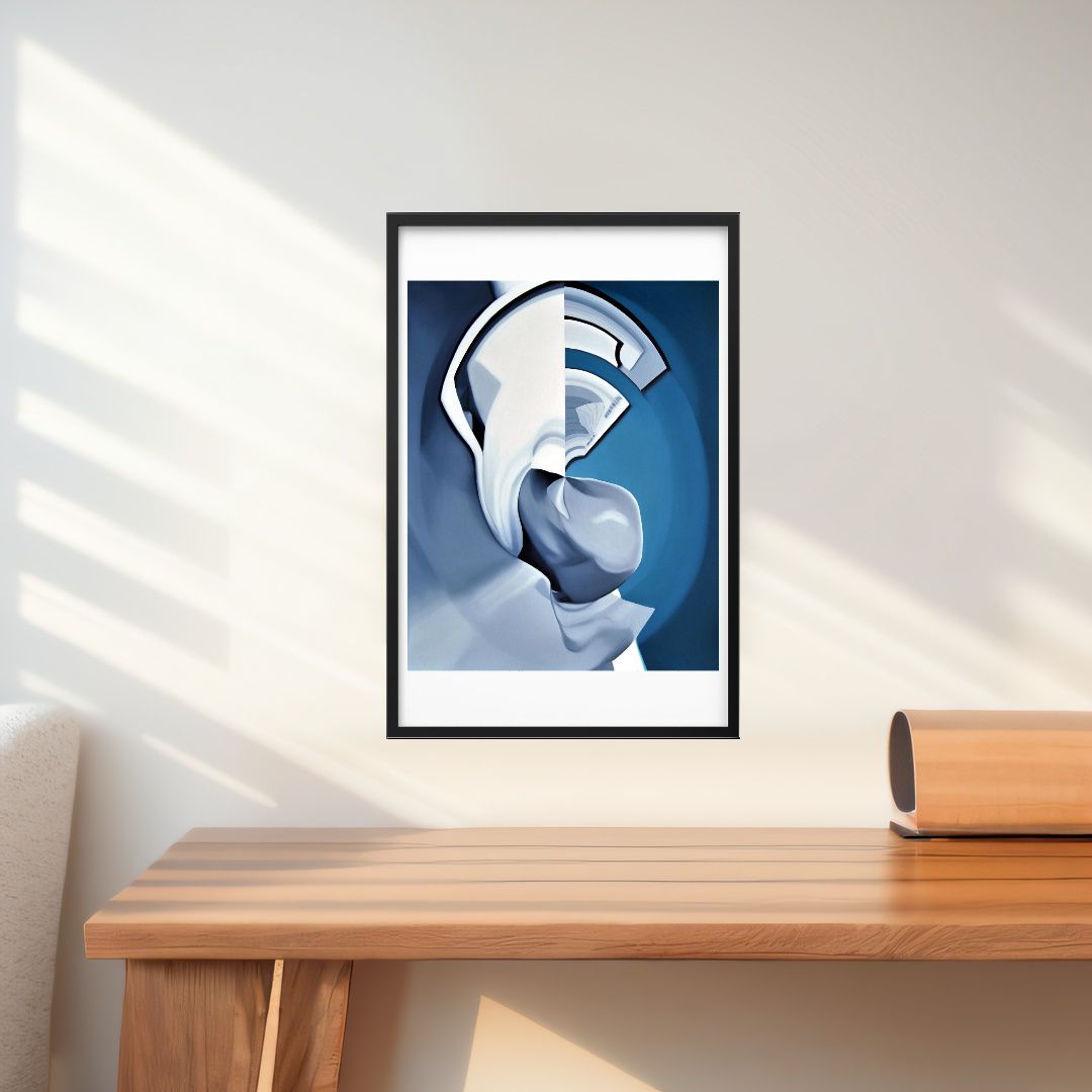 Serene beauty captured in blue and white