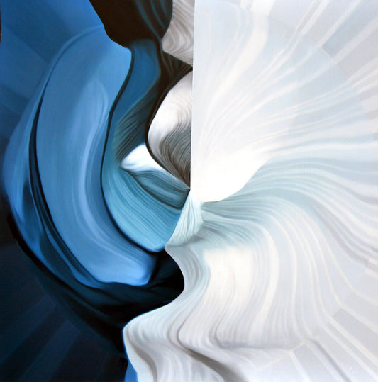 Serene beauty captured in blue and white hues