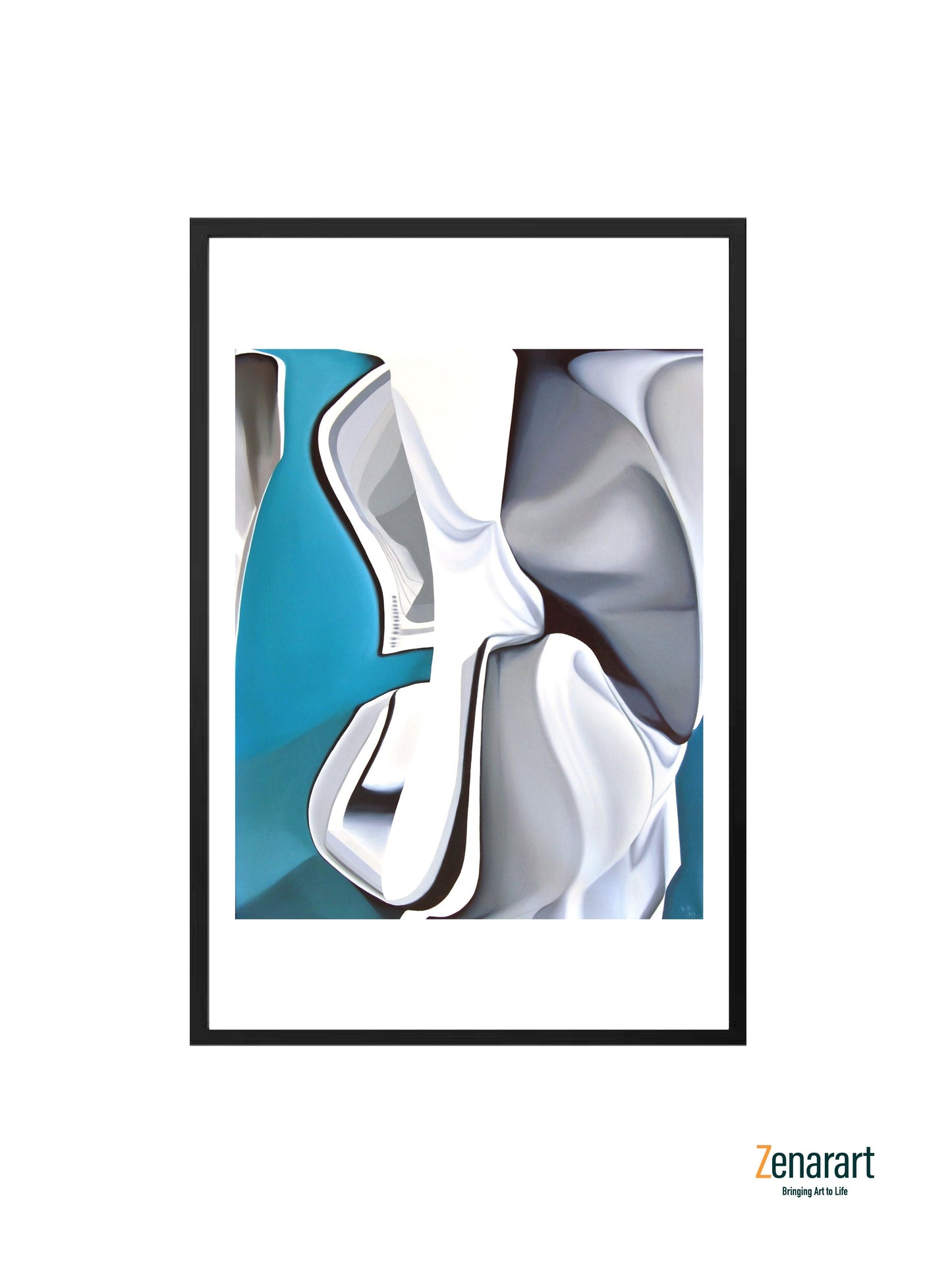 Whispers of Tranquility a white and blue masterpiece
