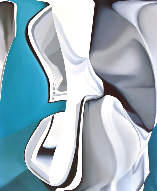 Whispers of Tranquility a white and blue masterpiece